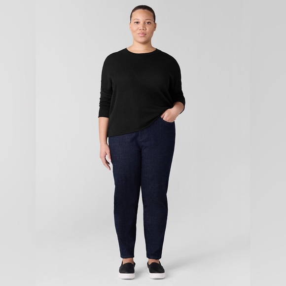 Eileen Fisher Denim - Eileen Fisher Cotton Stretch Denim Slim Jean Deep Indigo